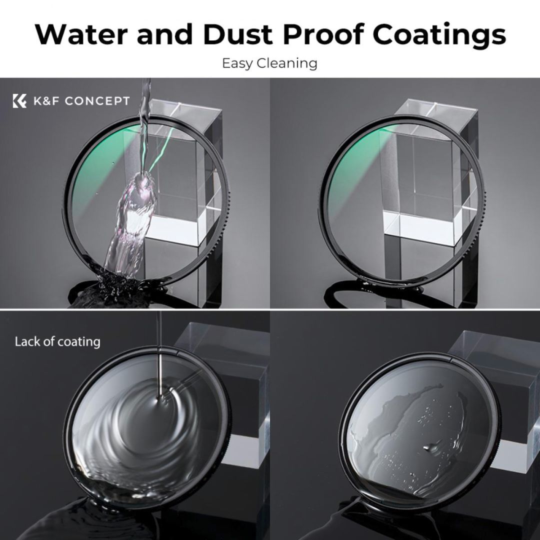 K&F Concept 46mm MCUV Filter Multi-Layer Coatings HD/Hydrophobic/Scratch Resistant/Ultra-Slim Nano-X Series KF01.982 - 3